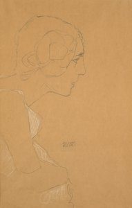 Kniestuck im Profil nach rechts de Gustav Klimt